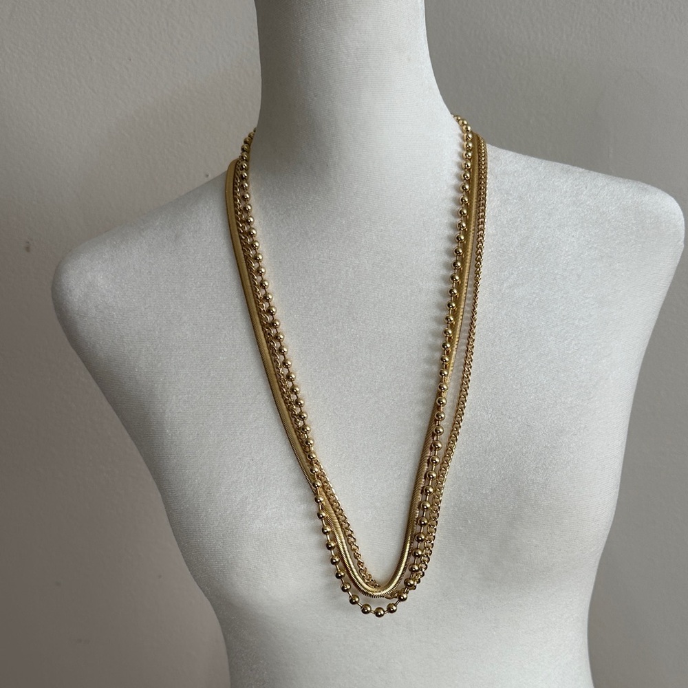 Elegant Gold Layered Necklace